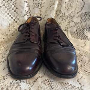 Cole Haan Men's US 10.5 D Dark Burgundy Cap-Toe Derby Shoes